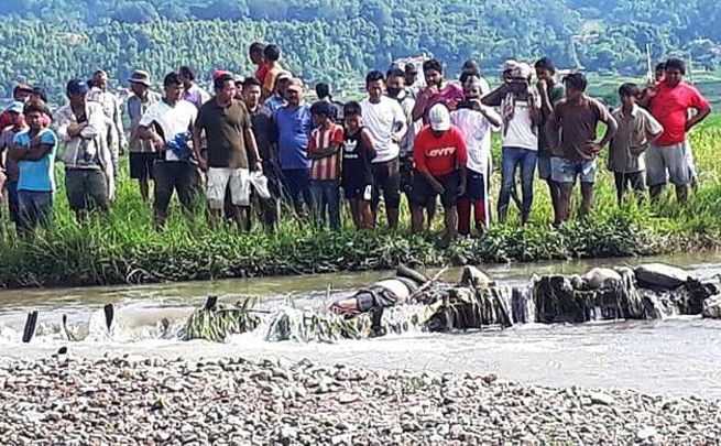 पाल्पामा नदीले बगाउँदा एक पुरुषको मृत्यु