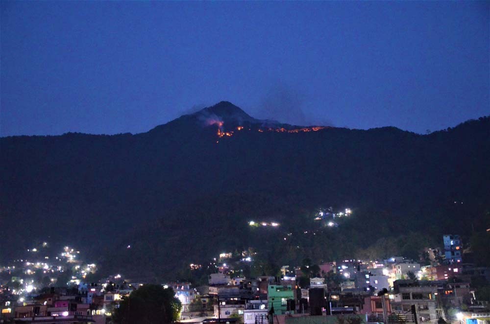 डढेलोको चपेटामा ‘रेसुङ्गा वन’