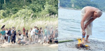 भोटेकोशी बाढी : बेपत्ता भएका पाल्पाका चार जनाको कुशको शव बनाएर दाहसंस्कार