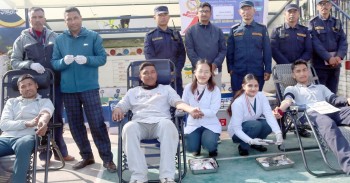 पाल्पामा निर्वाचन प्रहरीद्वारा रक्तदान