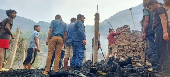गुल्मीमा गोठमा आगलागी हुँदा एक दर्जन पशुचौपाया मरे
