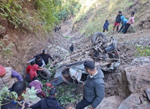 पाल्पाको निस्दीमा जिप दुर्घटना हुँदा तीन जनाको मृत्यु  