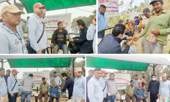 पाँच सय बढी श्रमिकहरुको निःशुल्क स्वास्थ्य जाँच गर्दै निर्माणकर्मी संघ