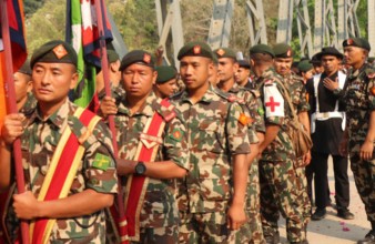 गोरखा–जितगढी पदयात्रा : सेनाको टोली पाल्पा आइपुग्यो
