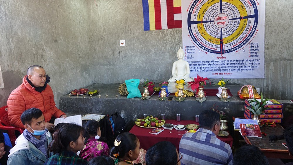 रिब्दीकोटको घोर्लीखरक बौद्ध विहारमा बुद्धको मूर्ति प्रतिस्थापन