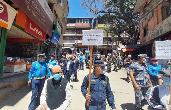 प्रहरीको सन्देश ‘अनिवार्य मास्कको प्रयोग गरौँ’