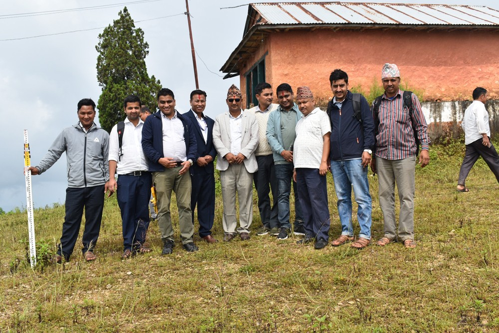 रैनादेवी मन्दिर निर्माणको लागि प्राविधिक नापजाँच