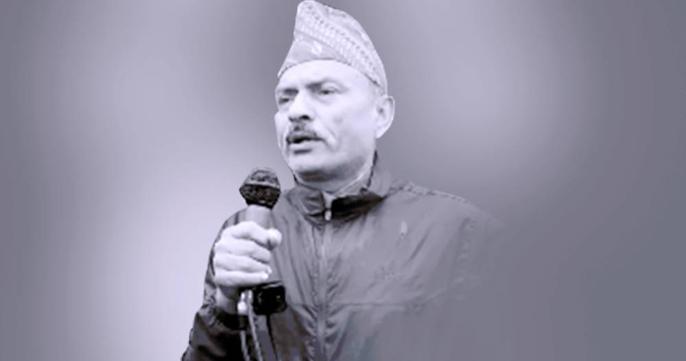 सभामा बोल्दैगर्दा ढलेका मजदुर नेता गौतमको निधन