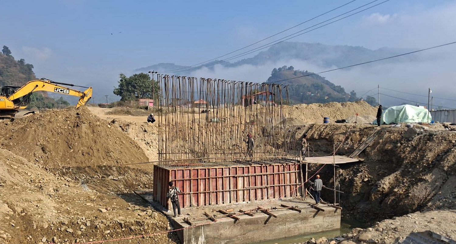 आँधीखोला करिडोरको अर्मादीखोलामा पक्की पुल निर्माण गरिँदै