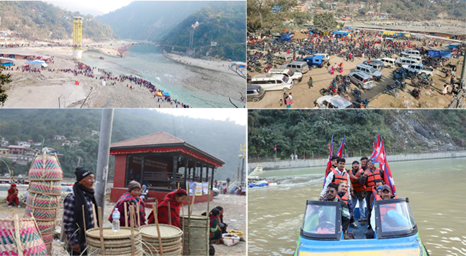 दर्शनार्थीको घुइँचो, डुंगा सयर गर्नेहरूको आकर्षण