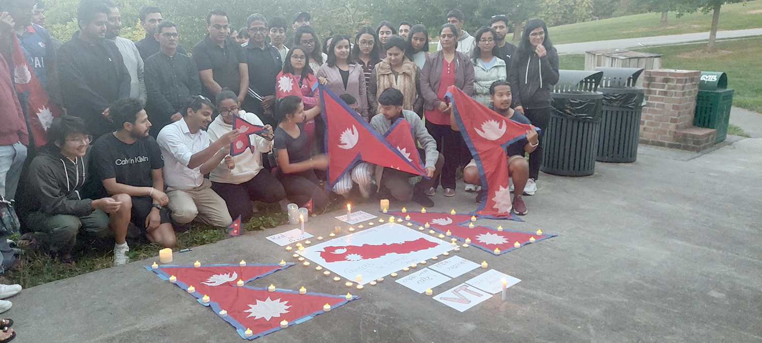 जेनजी आन्दोलनका मृतकको सम्झनामा अमेरिकामा दीप प्रज्वलन