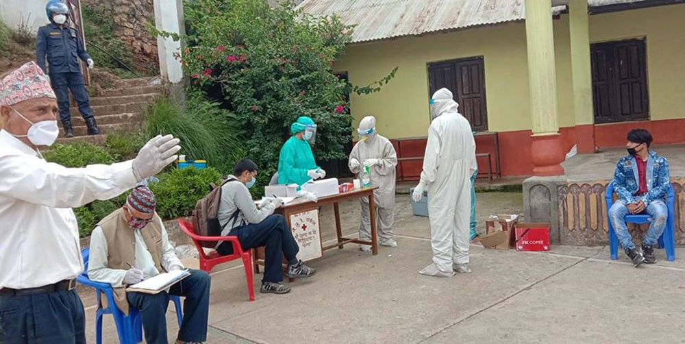 बगनासकालीले पठायो क्वारेन्टाइनमा रहेकाको पिसिआर परीक्षण गर्न स्वाब