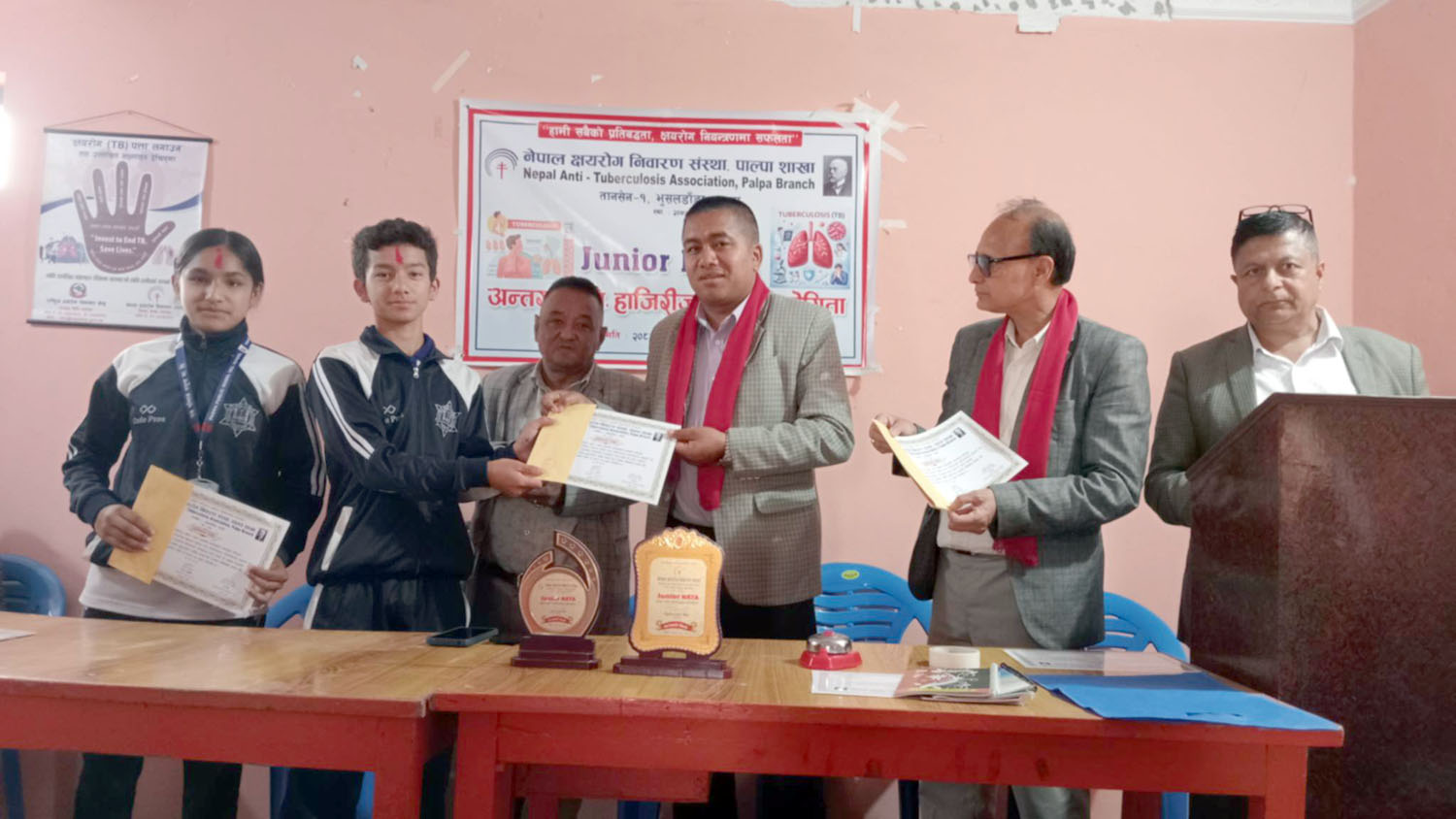 क्षयरोग निवारण संस्था पाल्पाद्वारा हाजिरी जवाफ