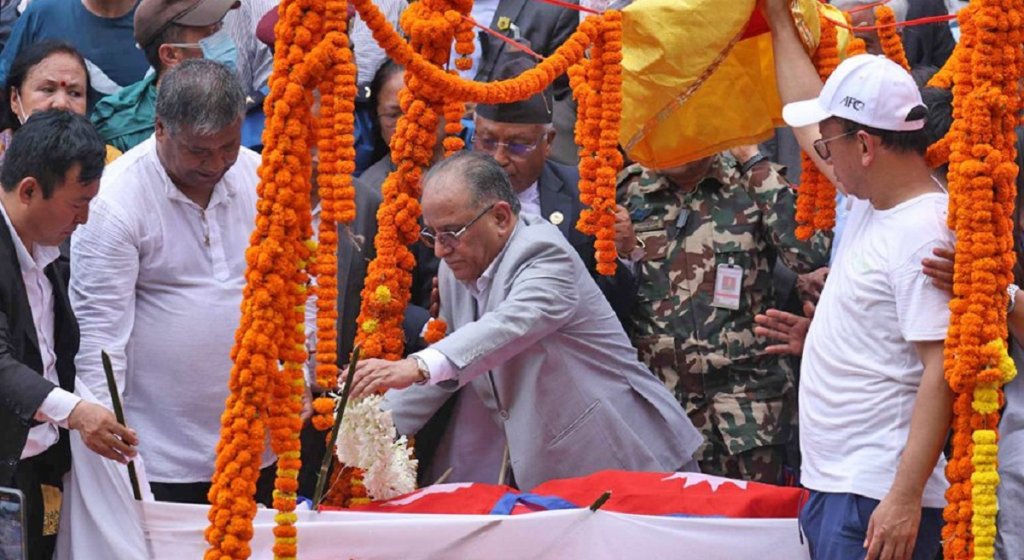 संविधानसभा अध्यक्ष नेम्वाङको अन्त्येष्टि